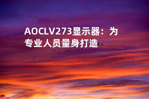 AOC LV273显示器：为专业人员量身打造